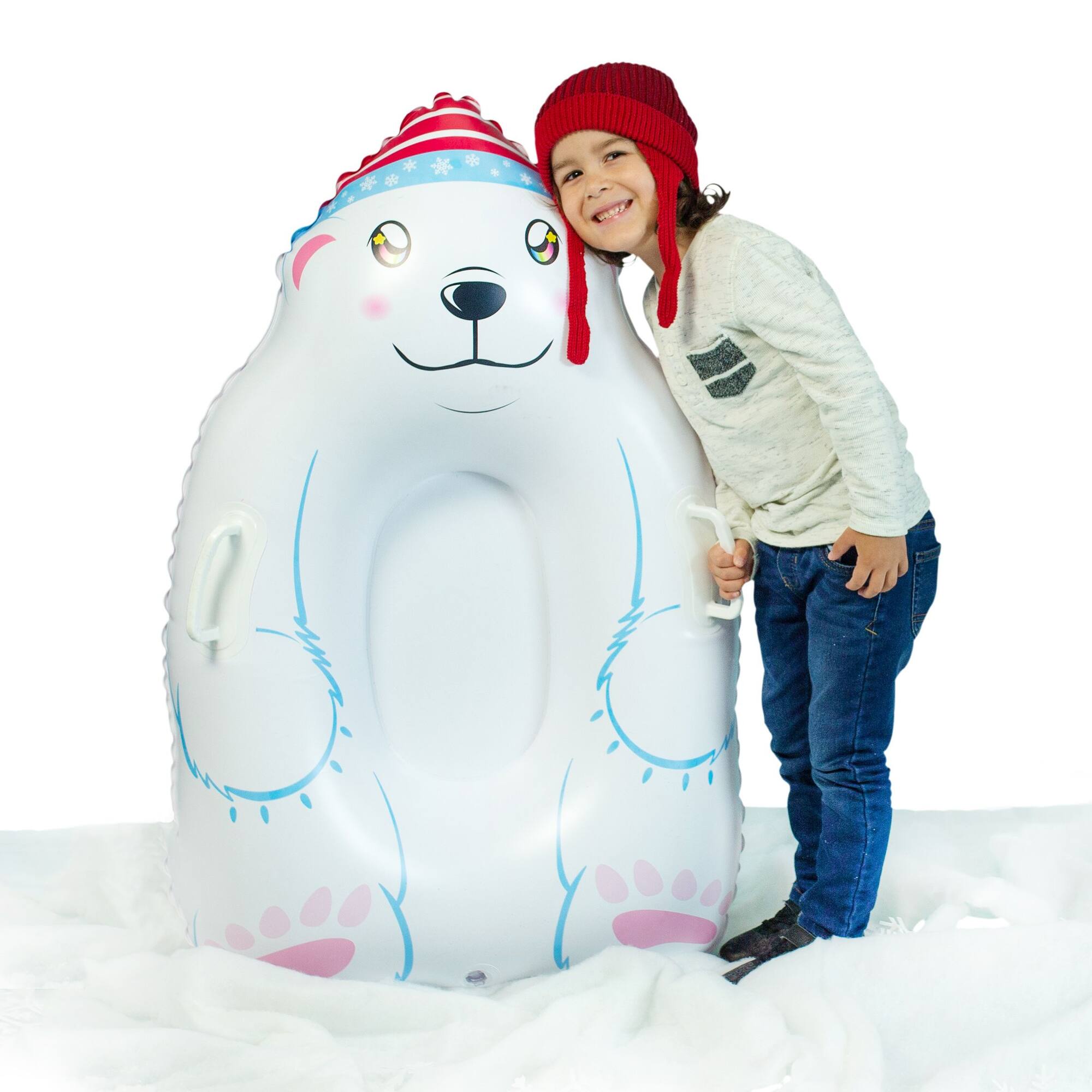 SnowCandy 37" Polar Bear Inflatable Snow Sled